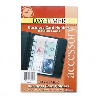 Day Timer Business Card Holders for Looseleaf Planners   Office