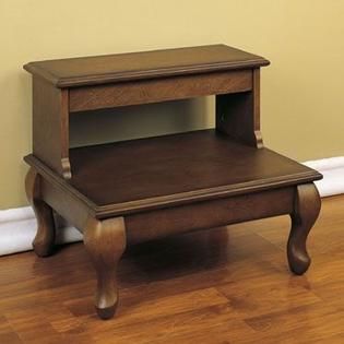 Powell Attic Cherry Antique Cherry Bed Steps with Drawer