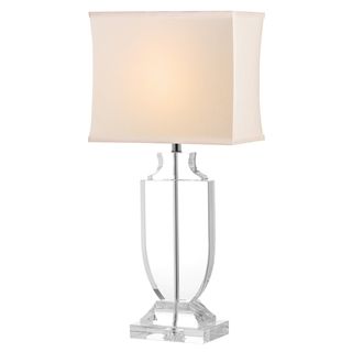 Safavieh Indoor 1 light Deirdre White Shade Crystal Urn Table Lamp
