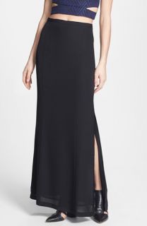 Tildon Side Slit Woven Maxi Skirt