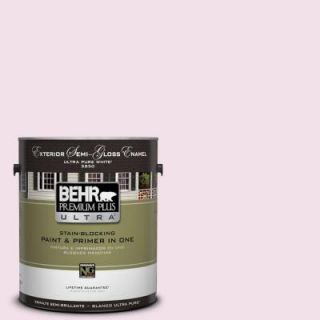 BEHR Premium Plus Ultra 1 gal. #100A 2 Be Mine Semi Gloss Enamel Exterior Paint 585001