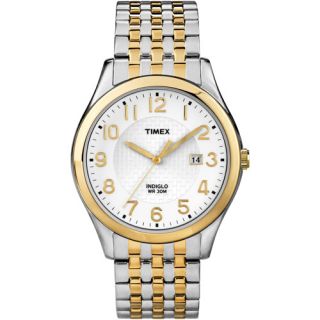Timex Men's Elevated Classics Two Tone Dress Watch, Expansion Band
