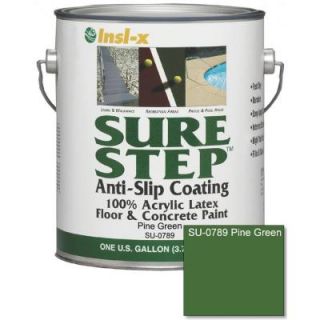 Sure Step 1 gal. Pine Green Satin Concrete Paint SU 0789