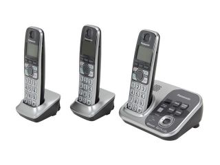 Panasonic KX TG7733S 1.9 GHz Digital DECT 6.0 Link to Cell via Bluetooth Cordless Phone with Integrated Answering Machine and 3 Handset