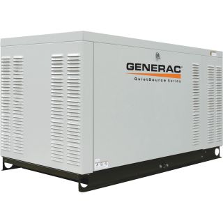 Generac QuietSource Series Liquid-Cooled Standby Generator — 22 kW (LP)/22 kW (NG), Model# QT02224ANAX