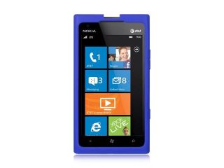 Nokia Lumia 900 Blue Silicone Skin Case