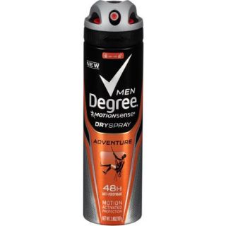 Degree Men Adventure Dry Spray Antiperspirant and Deodorant, 3.8 oz