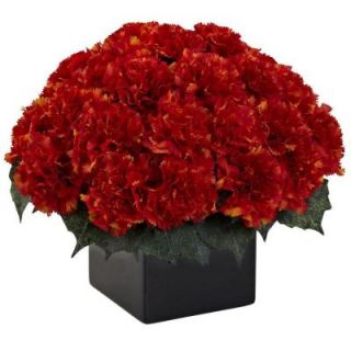 Nearly Natural Carnation Arrangement with Vase 1372 OR