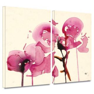 ArtWall 'Orchids I' by Karin Johanneson 2 Piece Painting Print Gallery Wrapped on Canvas Set