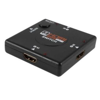 Square 3 Port HDMI Intelligent Switch Switcher Selector Adapter 1080P V1.4