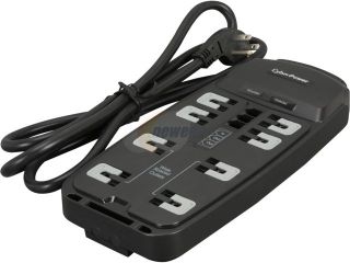 CyberPower CSP806T 6 Feet 8 Outlets 2250 Joules Surge Protector