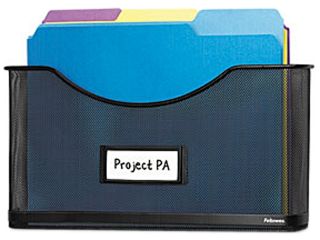 Fellowes Partition Additions File Pocket, Mesh, 1 1/2" Capacity, Black