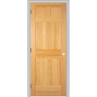 ReliaBilt Prehung Solid Core 6 Panel Pine Interior Door (Common 30 in x 80 in; Actual 31.562 in x 81.688 in)