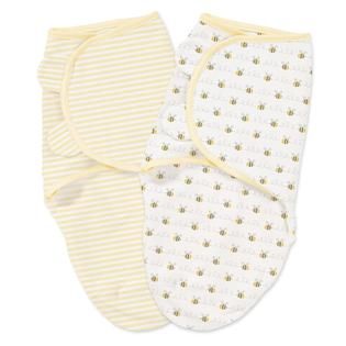 Summer Infant Newborns 2 Pack Adjustable Swaddling Blankets   Bee