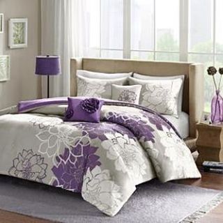 Colormate 5 Piece Lola Comforter Set   Floral Print   Home   Bed