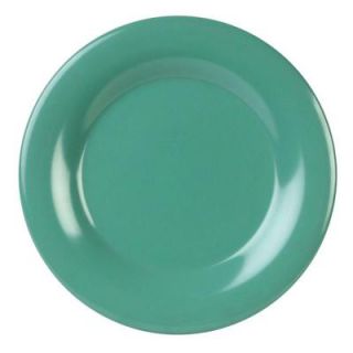 Global Goodwill Coleur 6 1/2 in. Wide Rim Plate in Green (12 Piece) 849851023987
