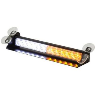 Buyers Products Company LED Dashboard Mount Amber/Clear Strobe Light Bar 8891025