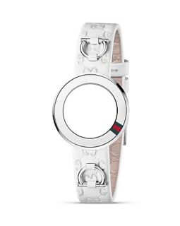 Gucci U Play White Leather Bezel and Strap Set, 27mm