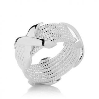 Sevilla Silver™ Rope Textured Triple "X" Band Ring   7825866
