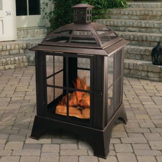 Pleasant Hearth Chesterfield Wood Burning Fireplace in Rubbed Bronze