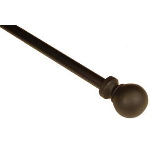 BCL  Classic Ball Curtain Rod, Black Finish, 86 inch to 120 inch