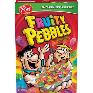 FRUITY PEBBLES Sweetened Rice Cereal 11 OZ BOX   Food & Grocery