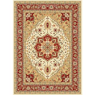 Safavieh Lyndhurst Ivory and Red Rectangular Indoor Machine Made Area Rug (Common 9 x 12; Actual 107 in W x 144 in L x 0.67 ft Dia)