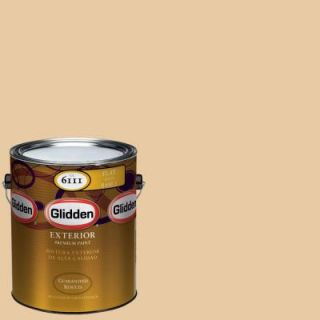 Glidden Premium 1 gal. #HDGY10D Golden Bamboo Flat Latex Exterior Paint HDGY10DPX 01F