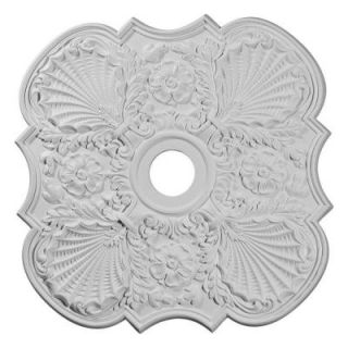 Ekena Millwork 29 in. O.D. x 3 5/8 in. I.D. x 1 3/8 in. P Flower Ceiling Medallion CM29FW