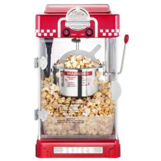 Great Northern Little Bambino 2 1/2 oz. Table Top Retro Style Red Popcorn Popper 6073