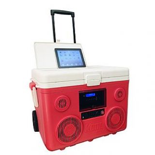 KoolMAX 40 Quart Wheeled Cooler Bluetooth PA System and Charging