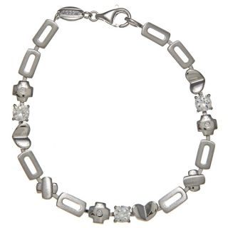 Fossil Jewelry Womens Sterling Silver Bracelet  