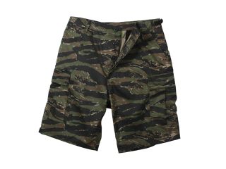 Tiger Stripe Camouflage Military Style Shorts   Large