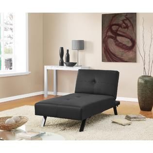 Dorel Home Furnishings Wynn Black Chaise