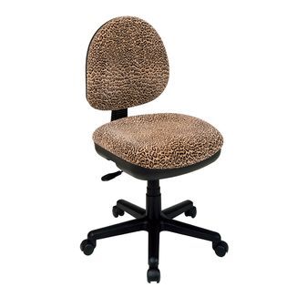 Office Star Chenille Contemporary Adjustable Swivel Chair with Flex