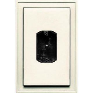 Builders Edge 8.125 in. x 12 in. #034 Parchment Jumbo Electrical Mounting Block Centered 130110020034