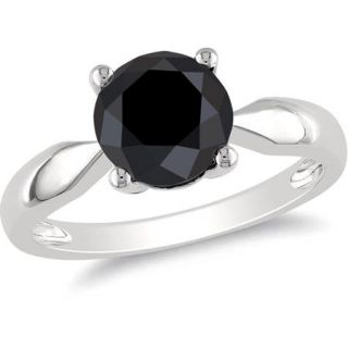 2 1/2 Carat T.W. Black Diamond 10kt White Gold Solitaire Engagement Ring