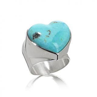 Jay King Turquoise "Heart" Sterling Silver Ring   7170311