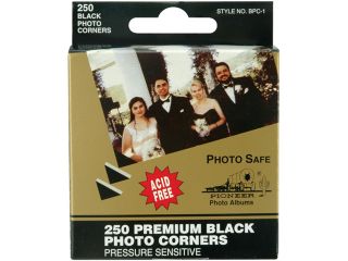 Premium Photo Corners Self Adhesive 250/Pkg Black