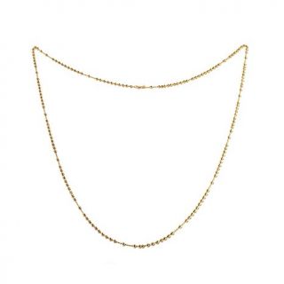 Bellezza High Polished Bronze Bead Link 60" Necklace   7835061