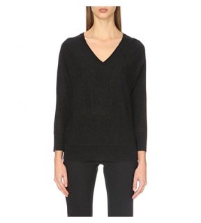 THE WHITE COMPANY   Batwing knitted v neck jumper