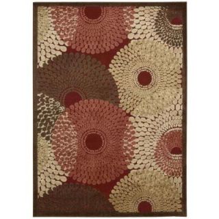 Nourison Graphic Illusions Red 5 ft. 3 in. x 7 ft. 5 in. Area Rug 221520