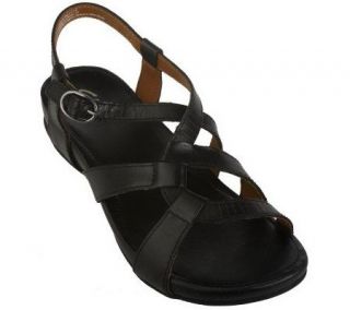 Clarks Passage Fin Leather Sandals with Adj. Strap —