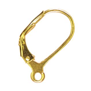 Gold Elegance 14k Gold Plated Beads & Findings Euro Lever With Loop 2