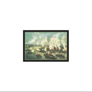 Bombardment And Capture of Island Number Ten" Print (Canvas Giclee 20x30)