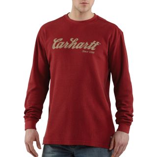 Carhartt Long Sleeve Textured Knit Shirt — Dark Red