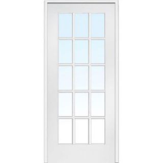 Milliken Millwork 30 in. x 80 in. Classic Clear Glass 15 Lite Composite Single Prehung Interior Door Z009305L