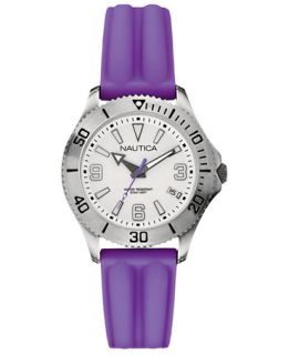 Nautica Watch, Womens Purple Silicone Strap 36mm N11527M