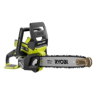 Ryobi 12 in. 40 Volt Lithium Ion Cordless Chainsaw   Battery and Charger Not Included RY40500A