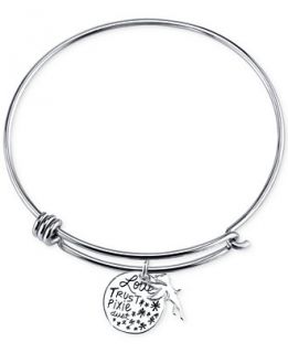 Disney Trust Pixie Charm Bangle Bracelet in Sterling Silver   Jewelry